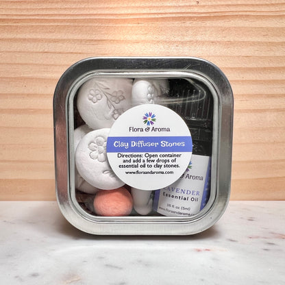 Lavender Clay Diffuser Stones