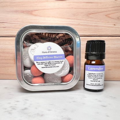 Lavender Clay Diffuser Stones