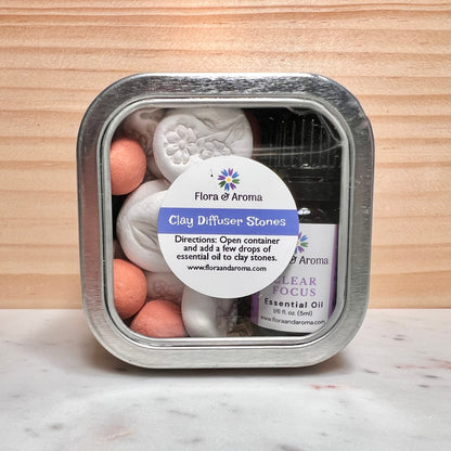 Clear Focus Clay Diffuser Stones