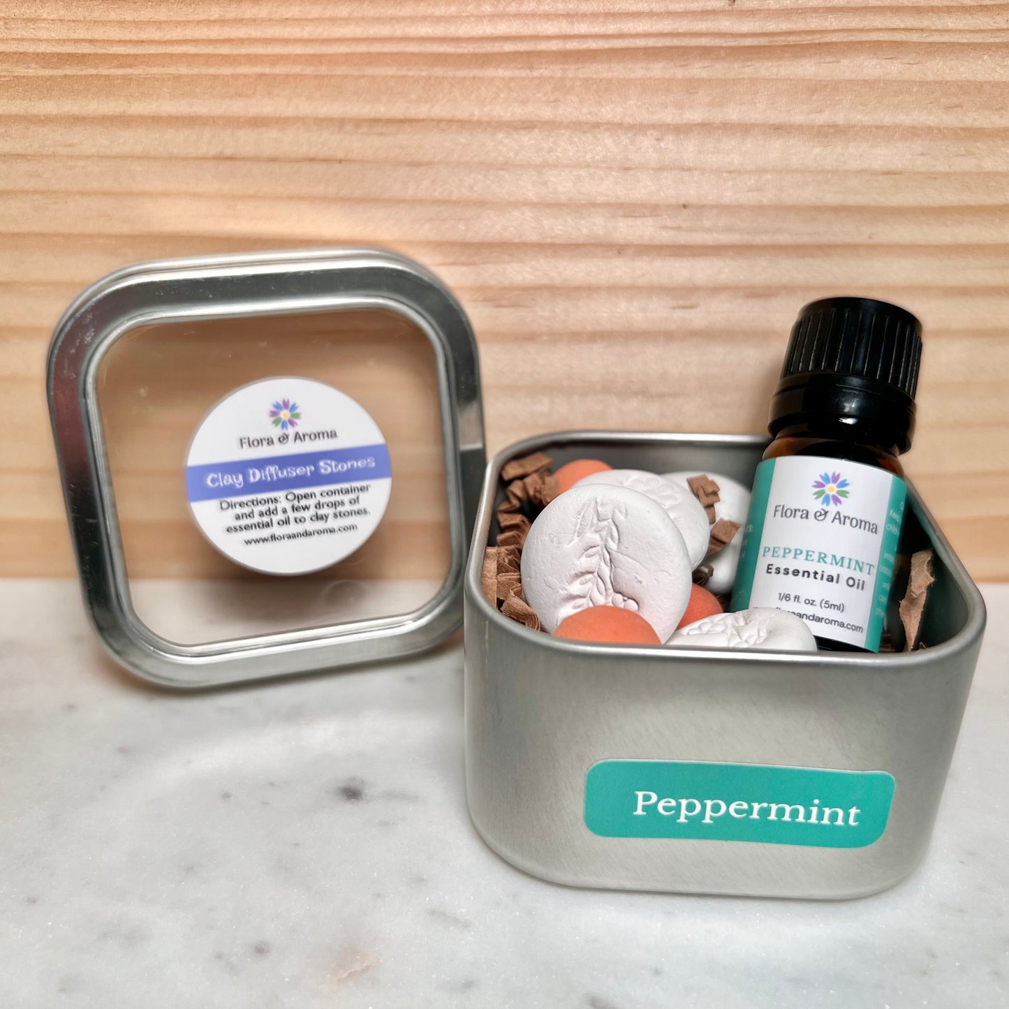Peppermint Clay Diffuser Stones