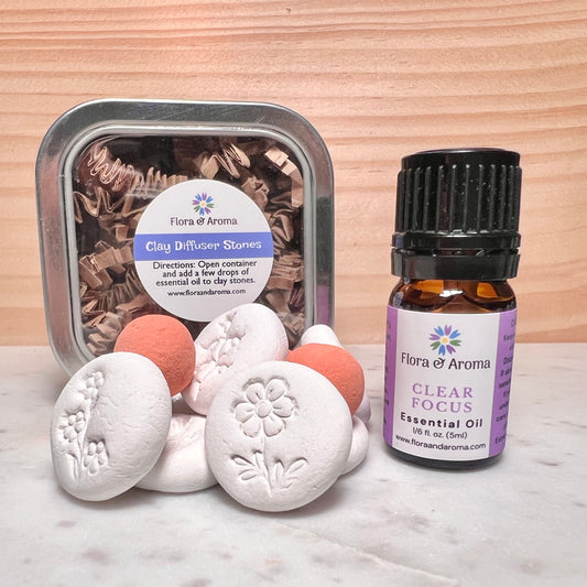 Clear Focus Clay Diffuser Stones