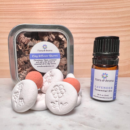 Lavender Clay Diffuser Stones