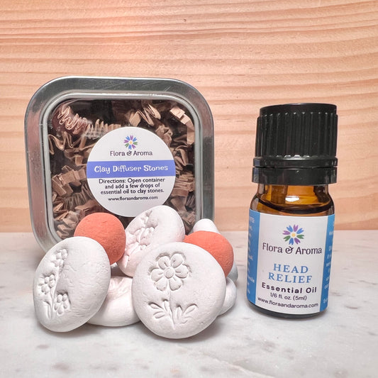 Head Relief Clay Diffuser Stones